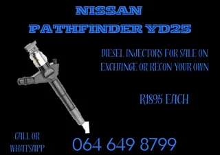 Nissan Pathfinder Yd25 Diesel Injectors For Sale 6 Months Warraty Included