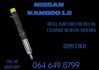 Nissan Kangoo 1.5 Diesel Injectors For Sale Washers And Warranty Included