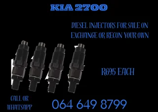 Kia 2700 Diesel Injectors For Sale Or Recon Your Own With 6 Months Warranty