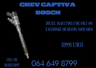 Chev Captiva Bosch Diesel Injectors For Sale Washers And Warranty Included