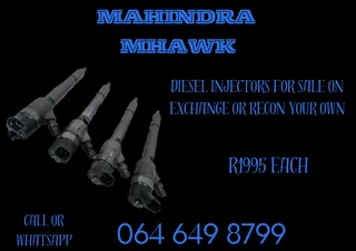 Mahindra Mhawk Diesel Injectors With Copper Washers For Sale