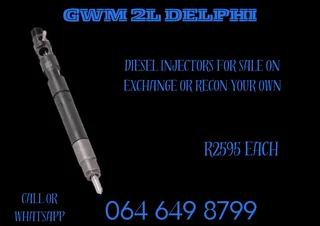 Gwm 2l Delphi Diesel Injectors With Copper Washers For Sale On Exchange