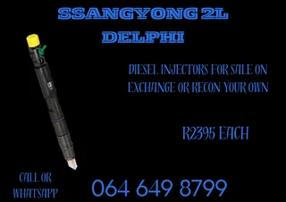 Ssangyong 2l Delphi Diesel Injectors For Sale Or Recon Your Own