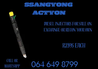 Ssangyong Actyon Diesel Injectors For Sale Or Recon Your Own Copper Washers Included