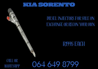 We Can Recon Your Kia Sorento Diesel Injectors