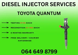 Toyota Quantum Diesel Injectors For Sale On Exchange Copper Washers And Warranty Included
