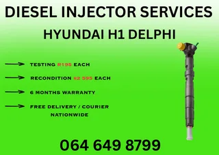 Hyundai H1 Delphi Diesel Injectors For Sale Or Recon Your Own Washers And Warranty Included