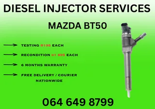Mazda Bt50 Diesel Injectors With Copper Washers For Sale 6 Months Warranty Included