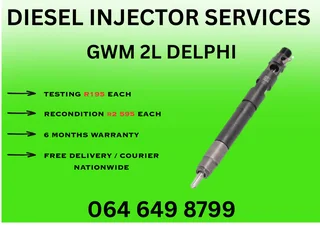 Gwm 2l Delphi Diesel Injectors For Sale