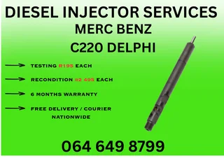 Merc Benz C220 Delphi Diesel Injectors For Sale On Exchange Copper Washers Included