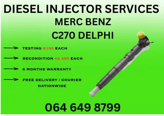Merc Benz C270 Delphi Diesel Injectors For Sale On Exchange 6 Months Warranty Included