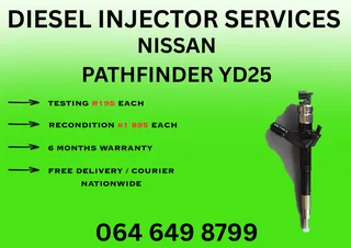 Nissan Pathfinder Yd25 Diesel Injectors For Sale Or Recon Your Own 6 Months Warranty Included