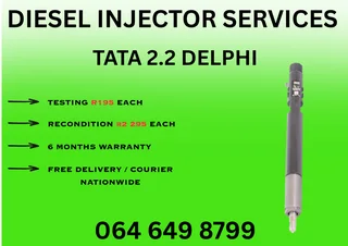 Tata 2l Delphi Diesel Injectors With Copper Washers For Sale Or Recon Your Own Warranty Included