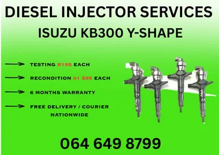 Isuzu Kb300 Y-shape Diesel Injectors For Sale 6 Months Warranty Included