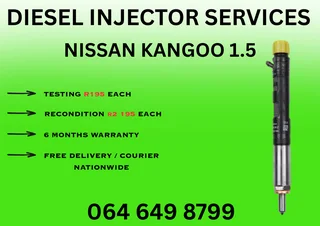 Nissan Kangoo 1.5 Diesel Injectors For Sale On Exchange Or Recon Your Own Warranty Included