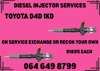 Toyota D4d 1kd Diesel Injectors For Sale On Exchange Or Recon Your Own Washers Included
