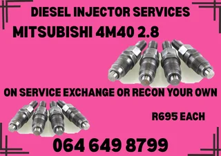 Mitsubishi 40m40 2.8 Diesel Injectors For Sale On Exchange Or Recon Your Own 6 Months Warranty Incl