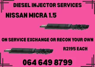 Nissan Micra 1.5 Diesel Injectors For Sale 6 Months Warranty Included