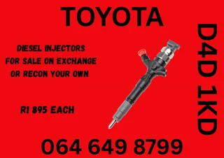 Toyota D4d 1kd Diesel Injectors For Sale On Exchange Or Recon Your Own Washers Included