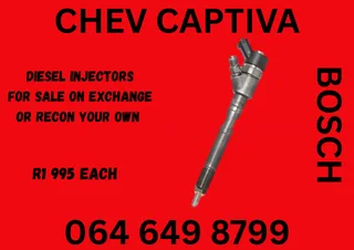 Chev Captiva Bosch Diesel Injectors With Washers For Sale On Exchange Or Recon Your Own Warranty Inc