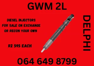 Gwm 2l Delphi Diesel Injectors With Washers For Sale Or Recon Your Own Warranty Included