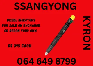 Ssangyong Kyron Diesel Injectors For Sale Or Recon Your Own 6 Months Warranty Included