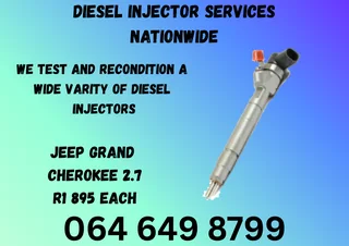 Jeep Grand Cherokee 2.7 Diesel Injectors For Sale On Exchange Or Recon Your Own Warranty Included