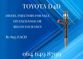 Toyota D4d Diesel Injectors For Sale On Exchange Or Recon Your Own