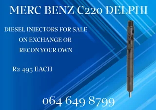 Merc Benz C220 Delphi Diesel Injectors For Sale On Exchange Or Recon Your Own Washers And Warranty