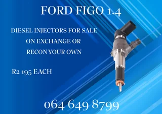 Ford Figo 1.4 Diesel Injectors With Washers For Sale On Exchange Or Recon Your Own Warranty Included