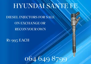 Hyundai Sante Fe Diesel Injectors With Washers For Sale On Exchange Warranty Included