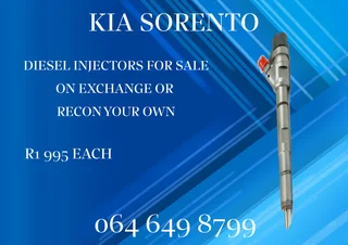 Kia Sorento Diesel Injectors With Washers For Sale Or Recon Your Own