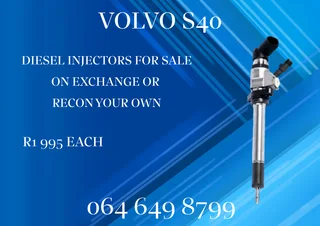 Volvo S40 Diesel Injectors For Sale On Exchange Or Recon Your Own Washers And Warranty Included