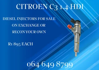 Citroen C3 1.4 Hdi Diesel Injectors For Sale On Exchange Copper Washers Included