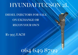 Hyundai Tucson 2l Diesel Injectors For Sale On Exchange Copper Washers And Warranty Included