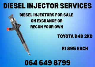 Toyota D4d 2kd Diesel Injectors For Sale On Exchange Or Recon Your Own 6 Months Warranty Included