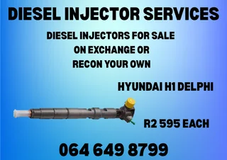 Hyundai H1 Delphi Diesel Injectors For Sale Or Recon Your Own 6 Months Warranty Included