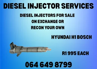 Hyundai H1 Bosch Diesel Injectors For Sale Or Recon Your Own Copper Washers And Warranty Included