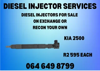 Kia 2500 Diesel Injectors For Sale 6 Months Warranty Included