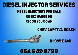 Chev Captiva Bosch Diesel Injectors With Washers For Sale On Exchange Or Recon Your Own