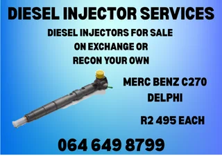 Merc Benz C270 Delphi Diesel Injectors For Sale On Exchange 6 Months Warranty Included