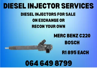 Merc Benz C220 Bosch Diesel Injectors For Sale On Exchange Copper Washers And Warranty Included