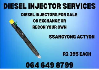 Ssangyong Actyon Diesel Injectors For Sale 6 Months Warranty Included