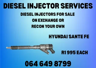 Hyundai Sante Fe Diesel Injectors With Washers For Sale 6 Months Warranty Included