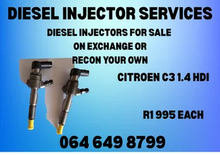 Citroen C3 1.4 Hdi Diesel Injectors For Sale Or Recon Your Own Copper Washers Included