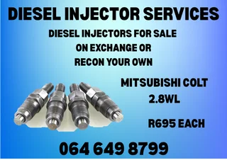 Mitsubishi Colt 2.8wl Diesel Injectors For Sale Or Recon Your Own Warranty Included