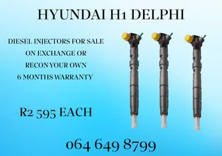 Hyundai H1 Delphi Diesel Injectors For Sale Or Recon Your Own 6 Months Warranty Included