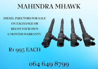 Mahindra Mhawk Diesel Injectors With Washers For Sale Or Recon Your Own 6 Months Warranty Included