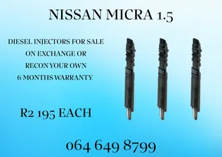 Nissan Micra 1.5 Diesel Injectors For Sale Or Recon Your Own