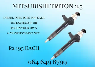 Mitsubishi Triton 2.5 Diesel Injectors With Washers For Sale On Exchange Or Recon Your Own
